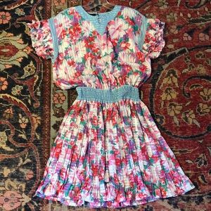 Diane Fres vintage dress, small/medium, hemmed, short sleeve, elastic waist